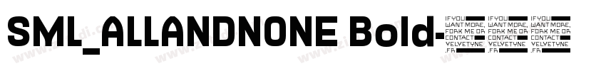 SML_ALLANDNONE Bold字体转换